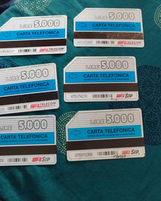 Carte telefoniche rare 5000 lire