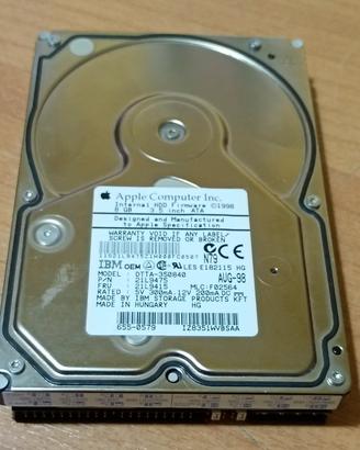 HARD DISK APPLE MOD. DTTA-350840 USATO 