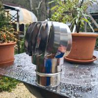 Comignolo terminale girevole eolico inox antivento