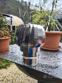 Comignolo terminale girevole eolico inox antivento