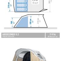 Tenda Decathlon Air Seconds 5.2 Fresh & Black