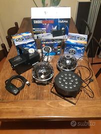 Effetti luce led kit feste dj e macchina del fumo