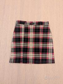 Minigonna tartan elasticizzata taglia XS