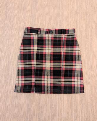 Minigonna tartan elasticizzata taglia XS