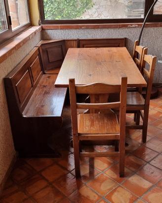 giropanca angolare in legno