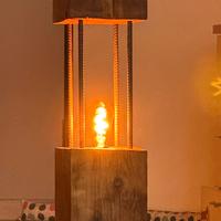 Lampada in legno artigianale