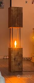 Lampada in legno artigianale