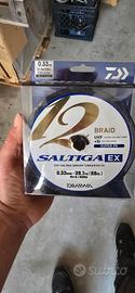 Trecciato Daiwa Saltiga 0.33mm 5PE 88lb 250metri 