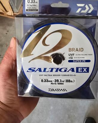 Trecciato Daiwa Saltiga 0.33mm 5PE 88lb 250metri 