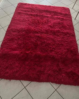 Tappeto Shaggy Fucsia-Rosa 200x140 Pelo Morbido