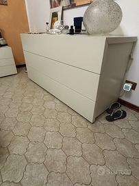 Cassettone camera bianco in legno