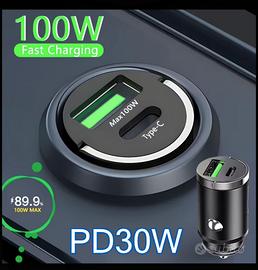 Caricatore auto accendisigari 100w iphone samsung