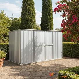 Casetta giardino in Acciaio 345x186cm - 6mq bianco