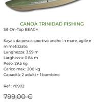Canoa inaffondabile kajak bic trinidat