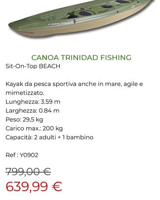 Canoa inaffondabile kajak bic trinidat