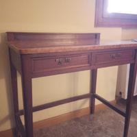 Scrittoio/scrivania in legno e marmo