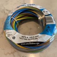 Cavo Unipolare sezione 1x2.5 mm, 5 mt.