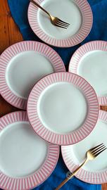 6 piatti antipasto Millerighe Rosa 