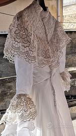 Abito sposa anni 50,con velo(Oggetto molto raro)