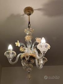 Lampadario in vetro di Murano