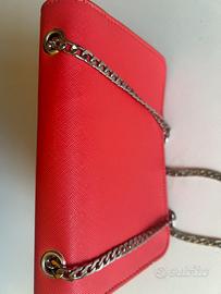 borsa in plastica rosso/arancio in plastica