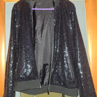 Giacca con paillettes nere