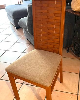 Set di 6 sedie da salotto in legno di ciliegio
