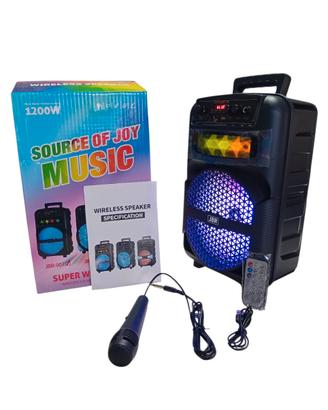 Cassa bluetooth portatile karaoke 1200 watt pmpo 