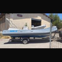 Gommone Sacs S590 con carrello e motore 40/60