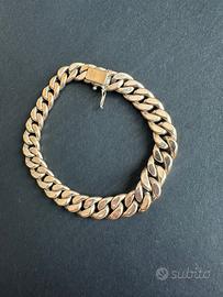 Bracciale cuban oro rosa 18kt