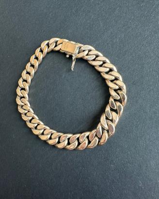 Bracciale cuban oro rosa 18kt