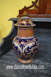 Vaso con coperchio anni 40 Gualdo Tadino Rubboli