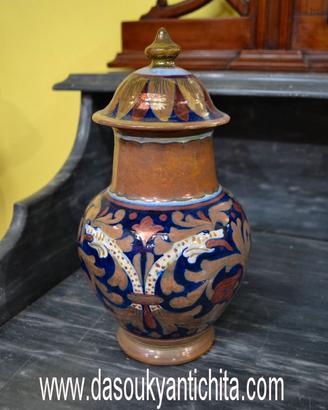 Vaso con coperchio anni 40 Gualdo Tadino Rubboli