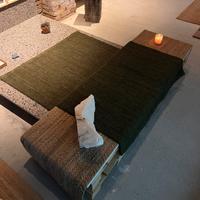 Tappeto in juta verde oliva – 120 × 170 cm