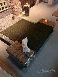 Tappeto in juta verde oliva – 120 × 170 cm