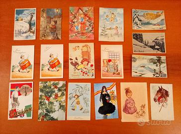 Lotto 17 antiche cartoline illustrate 