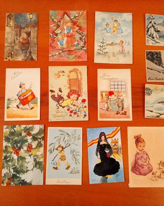 Lotto 17 antiche cartoline illustrate 