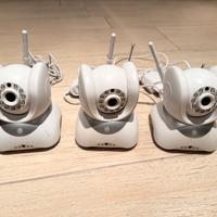 3 telecamere IP LAN DVR Onvif wi-fi Hikam Indoor