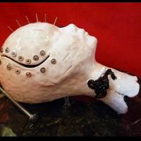 Coppia di teste in ceramica