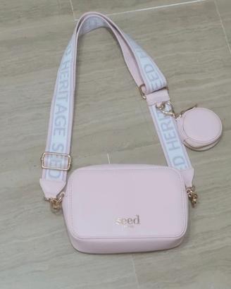borsa a tracolla rosa