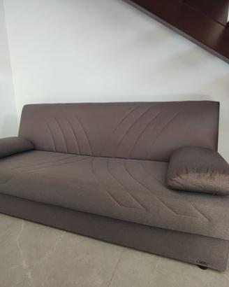 Divano con contenitore trasformabile in letto