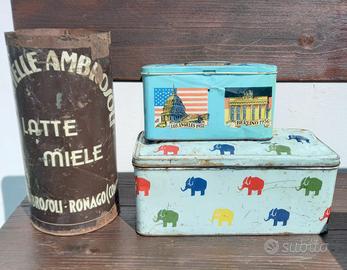 Scatole latta vintage Bertolini Ambrosoli