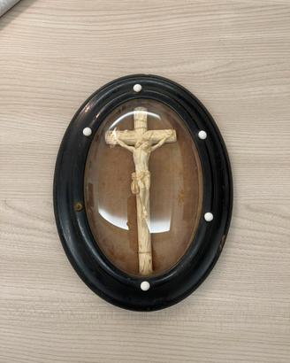 Crocifisso antico in Osso Scolpito - Fine '800