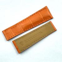 Cinturino Rolex Vera Pelle Cocco Arancione 20/16mm