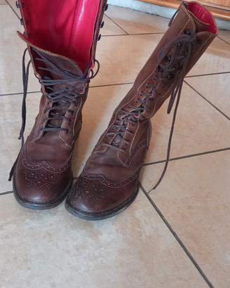 stivaletti vintage in pelle