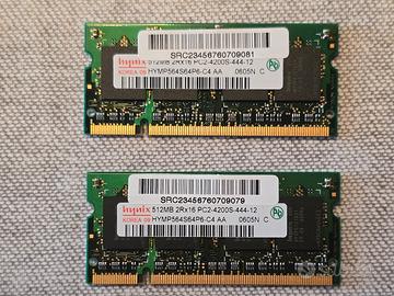 RAM DDR2 So-Dimm Hynix - 2x 512MB