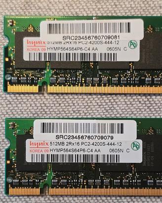 RAM DDR2 So-Dimm Hynix - 2x 512MB