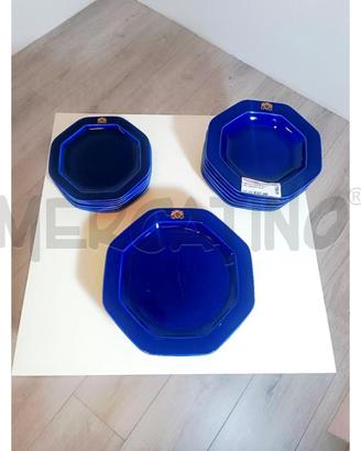 SERVIZIO PIATTI BLU 18 PZ VINTAGE ROTHMANS