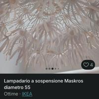 3 lampadari con  fiori ikea