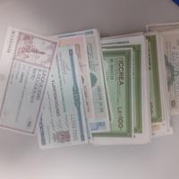 100 miniassegni fior di stampa